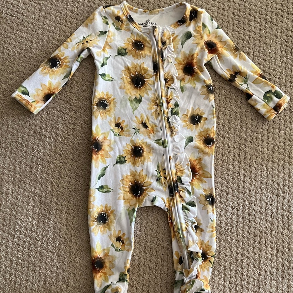 New Caden Lane zipper footie onesie